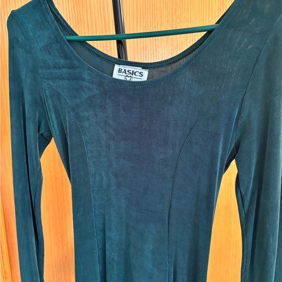 NEW Basics Dark Green Dress - medium - Picture 5 of 12